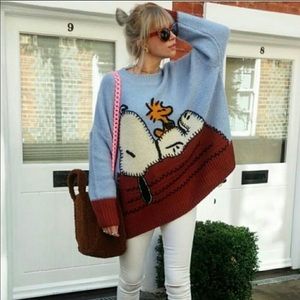 Zara Snoopy knit sweater